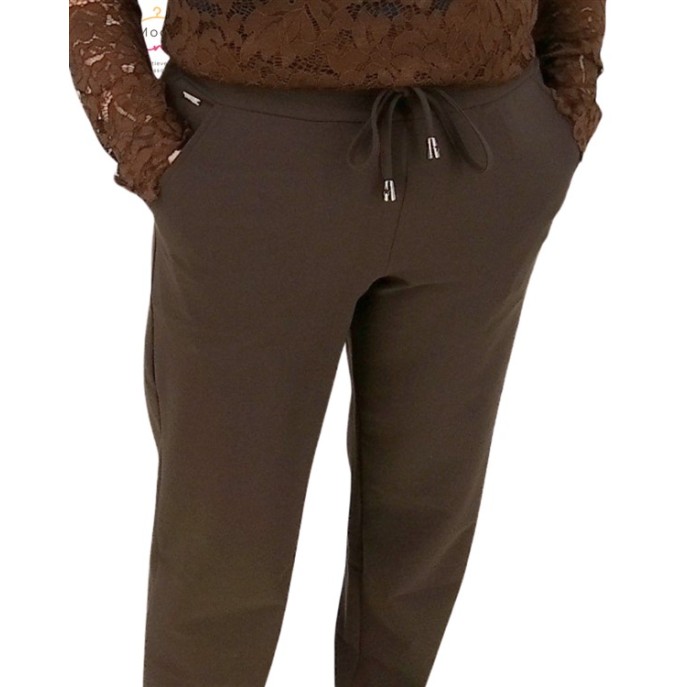 Mi Piace Broek bonded travel Espresso Mi Piace Broek bonded travel Espresso